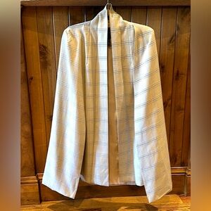 Beautiful Light Plaid Cape Jacket -Business Glamour